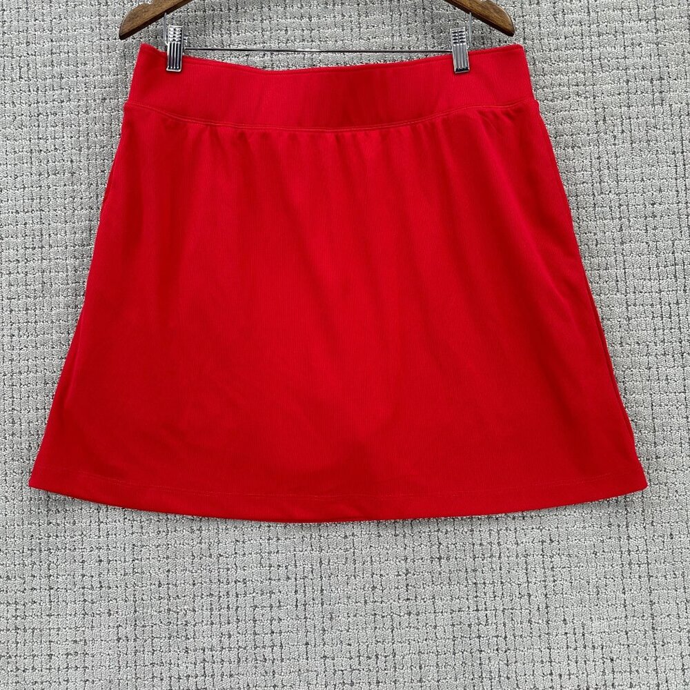National Skort Womens XL Red Pull On Elastic Waist Active With Pockets NWT